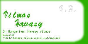 vilmos havasy business card